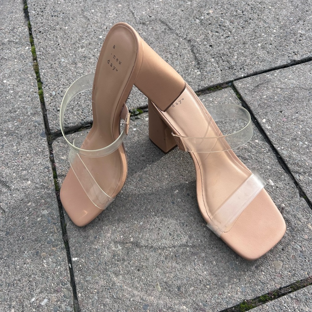 Women's Deanna Mule Heels Clear sandals- A New
Day T™ 8.5 - Picture 3 of 9